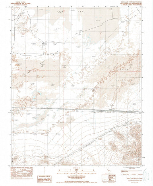 1983 Soda Lake South, CA - California - USGS Topographic Map