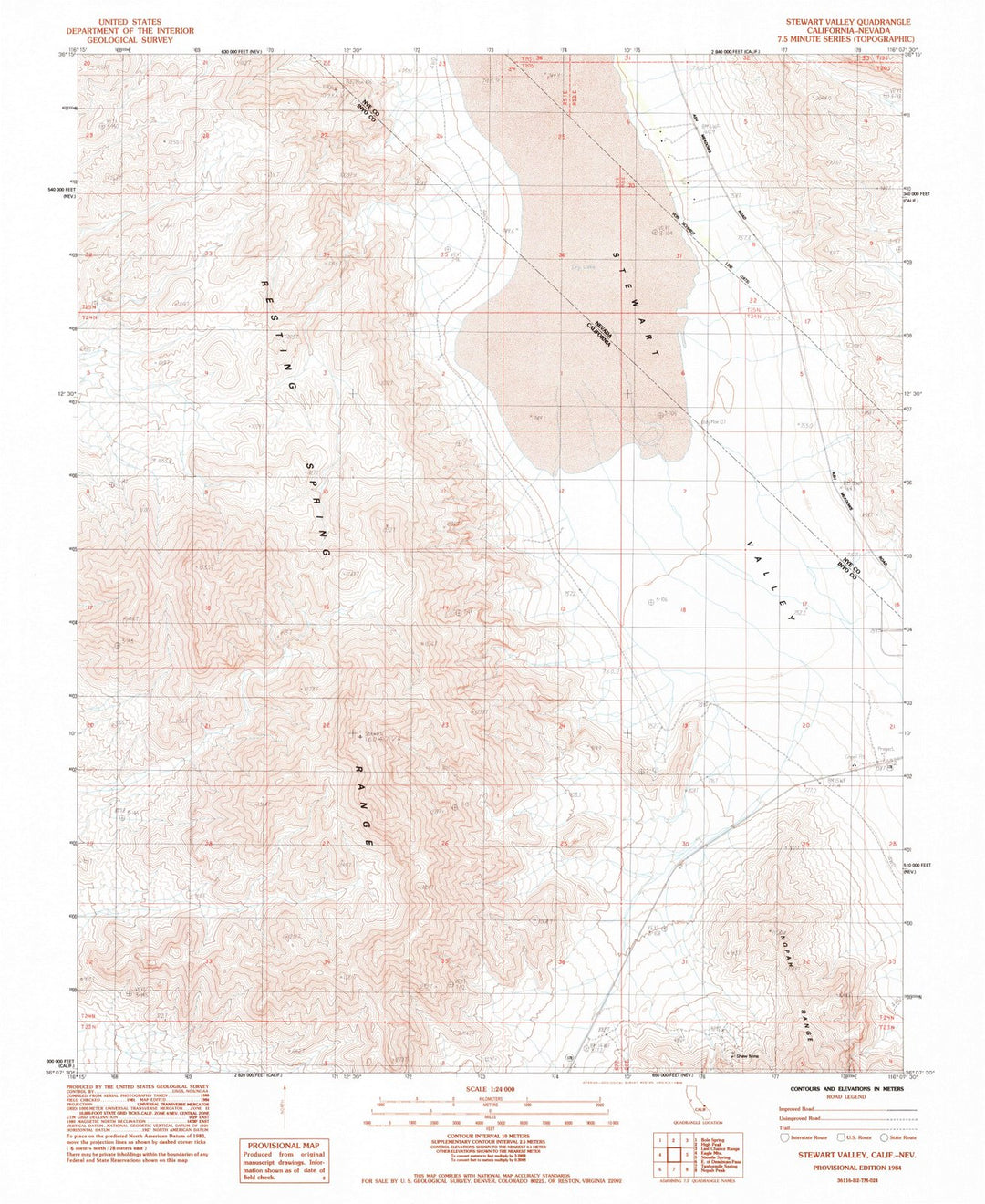 1984 Stewart Valley, CA - California - USGS Topographic Map