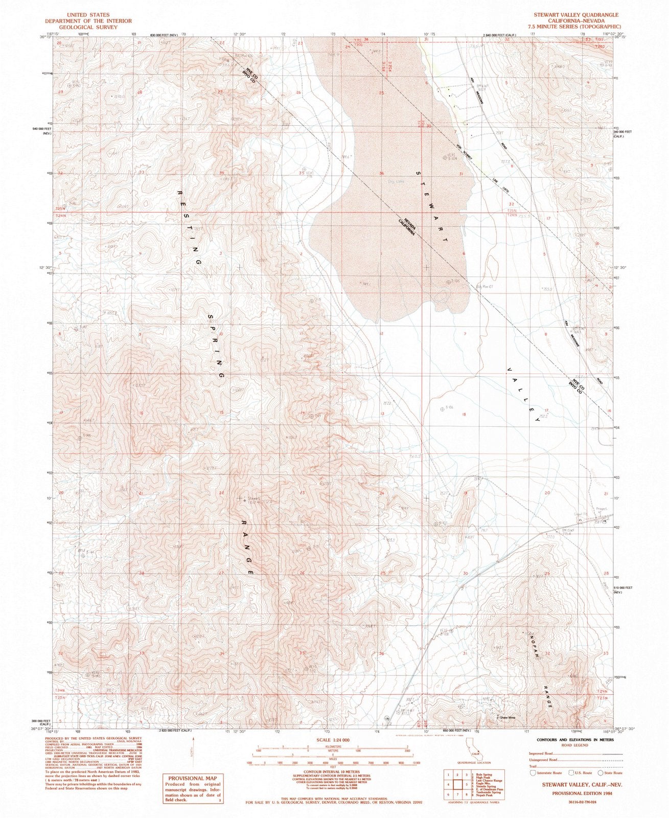 1984 Stewart Valley, CA - California - USGS Topographic Map