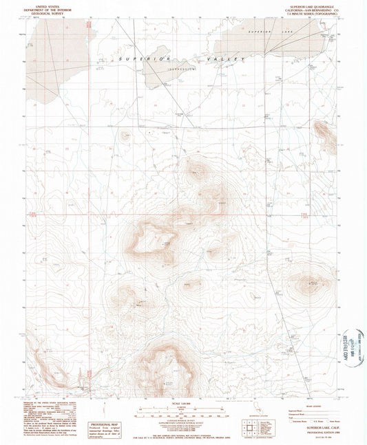 1988 Superior Lake, CA - California - USGS Topographic Map