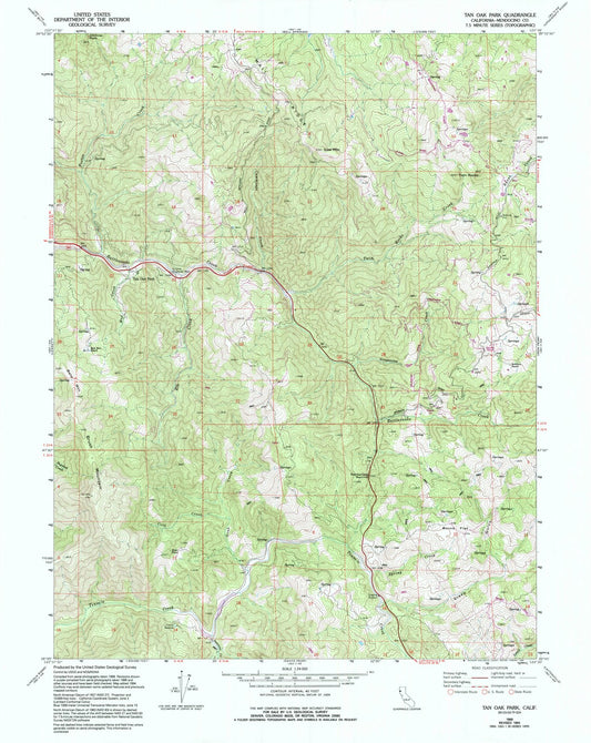 1969 Tan Oak Park, CA - California - USGS Topographic Map