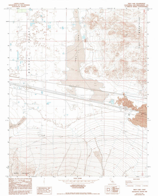 1982 Troy Lake, CA - California - USGS Topographic Map
