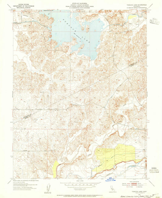 1953 Turlock Lake, CA - California - USGS Topographic Map