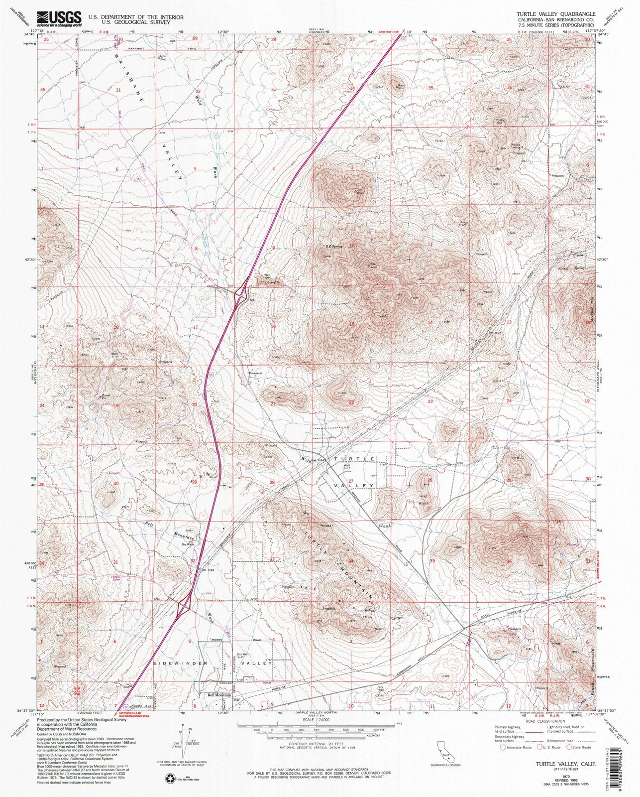 1970 Turtle Valley, CA - California - USGS Topographic Map