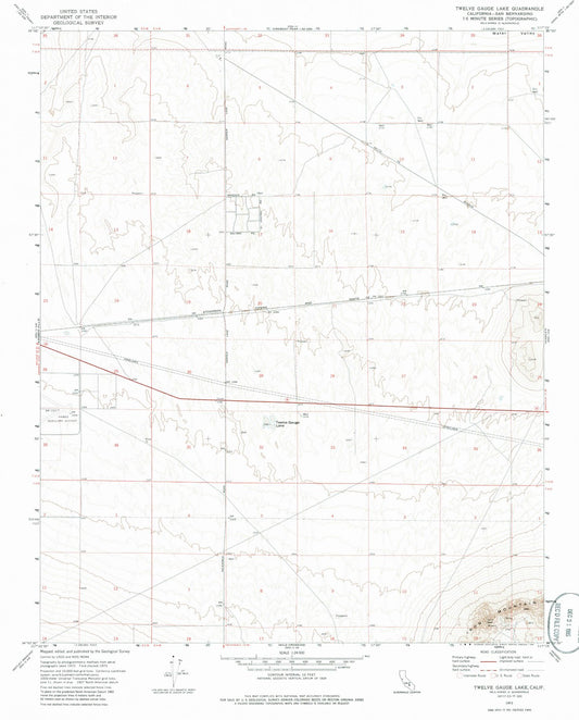 1973 Twelve Gauge Lake, CA - California - USGS Topographic Map