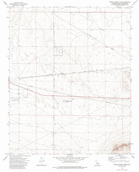 1973 Twelve Guage Lake, CA - California - USGS Topographic Map