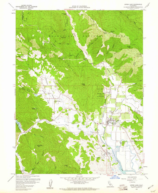 1958 Upper Lake, CA - California - USGS Topographic Map