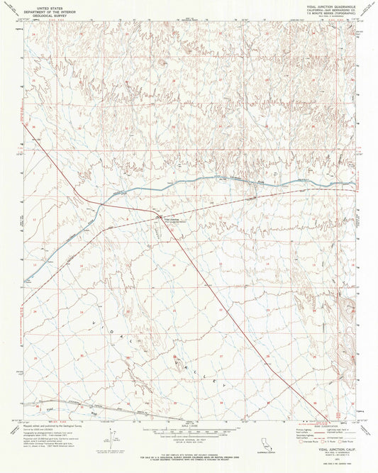 1971 Vidal Junction, CA - California - USGS Topographic Map