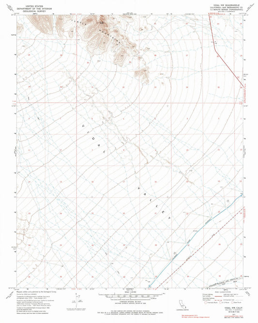 1971 Vidal, CA - California - USGS Topographic Map