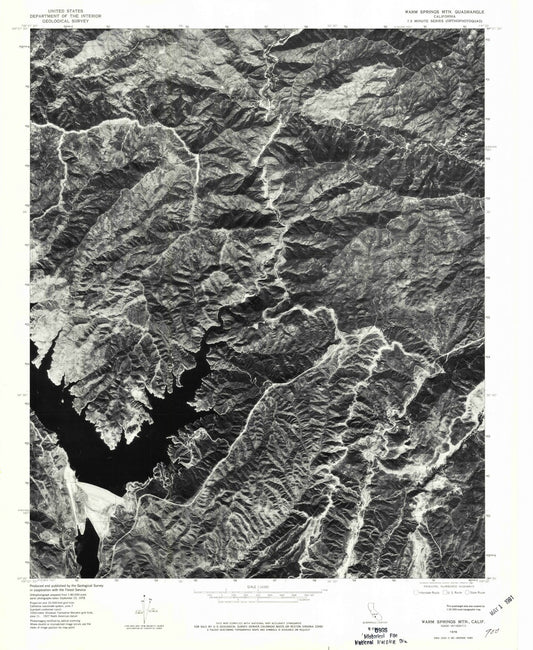 1978 Warm Springs MTN, CA - California - USGS Topographic Map