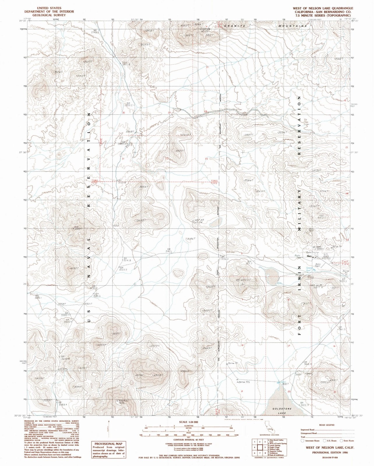 1986 West oflson Lake, CA - California - USGS Topographic Map