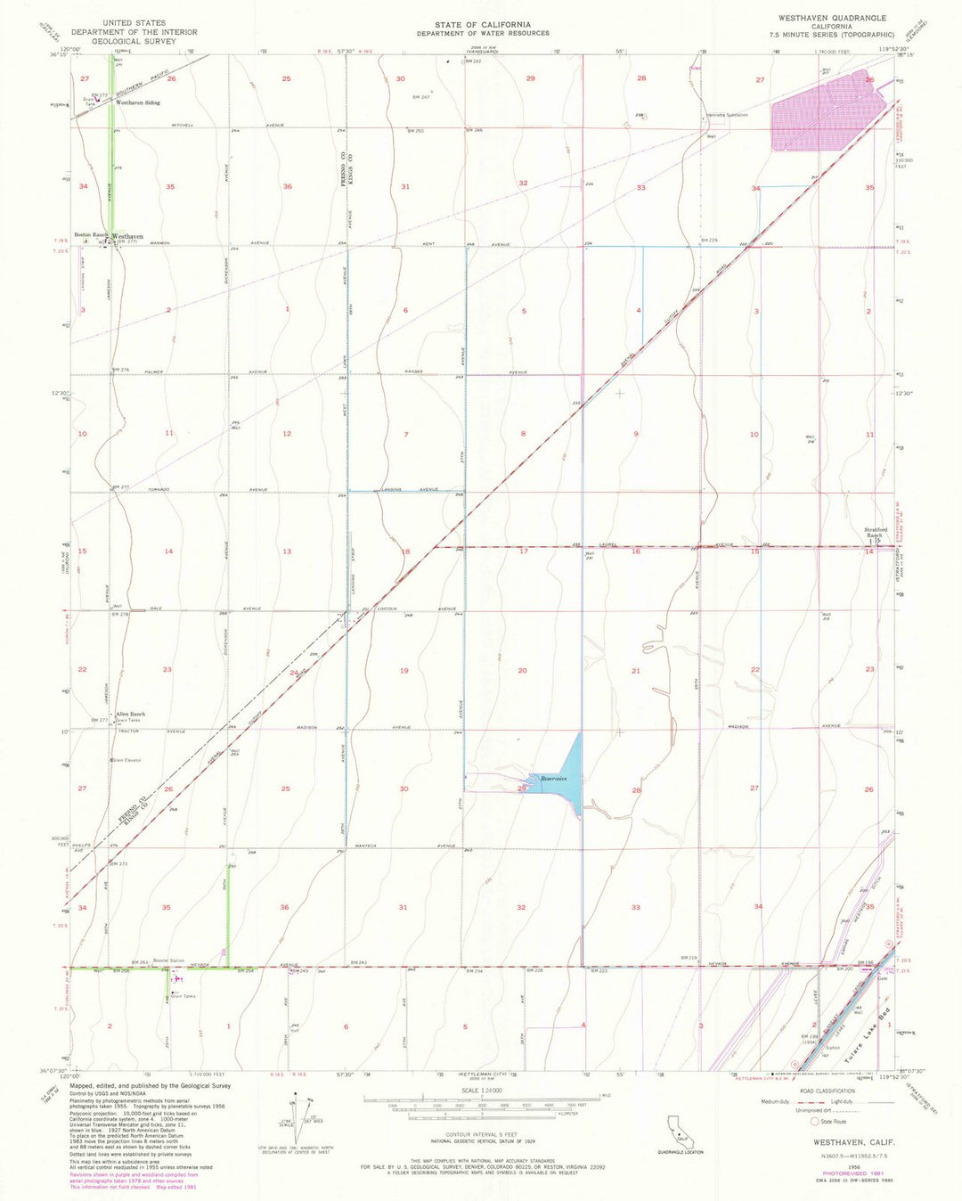 1956 Westhaven, CA - California - USGS Topographic Map