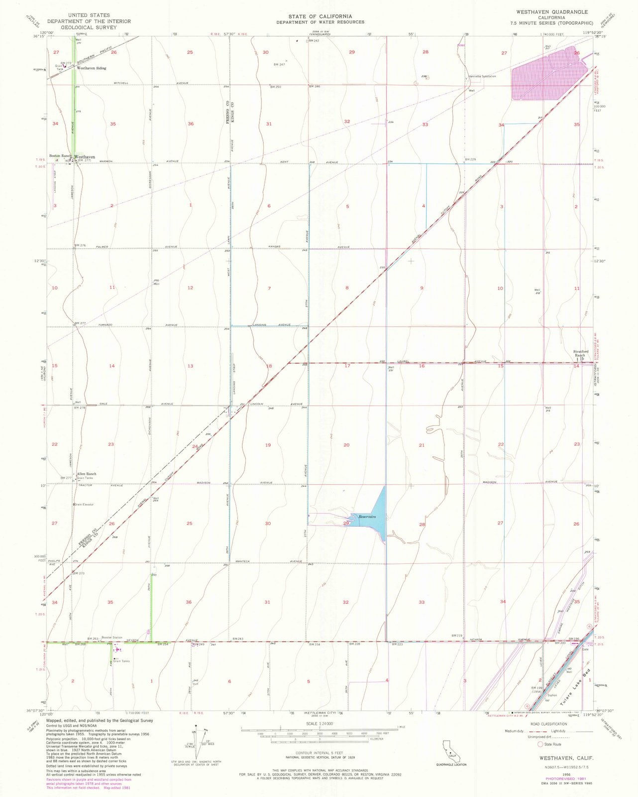 1956 Westhaven, CA - California - USGS Topographic Map