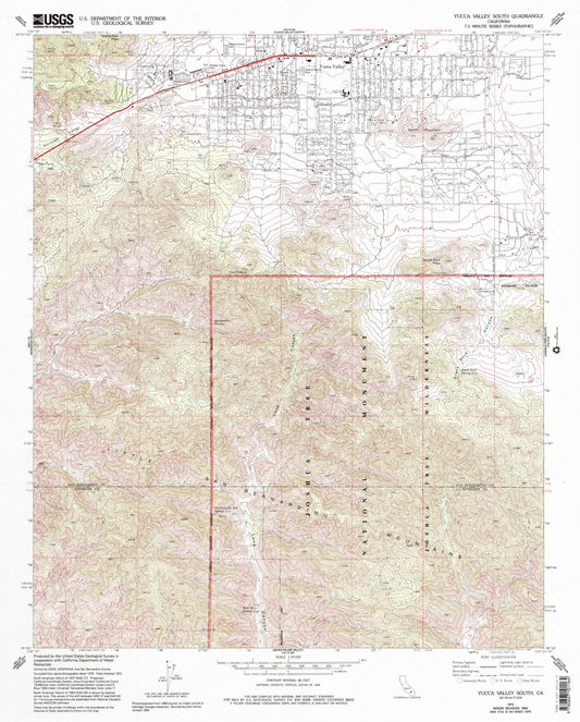 1972 Yucca Valley South, CA - California - USGS Topographic Map