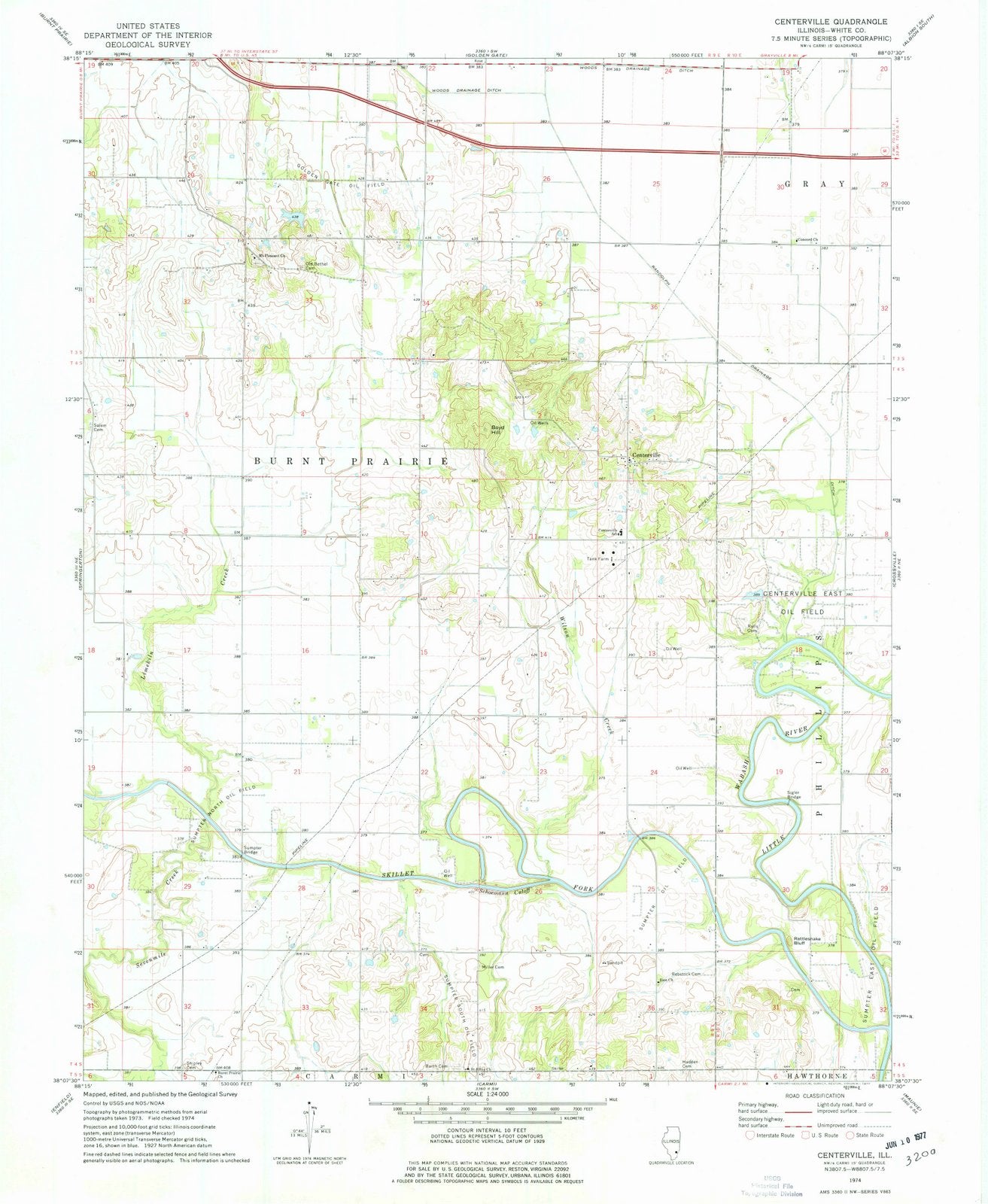 1974 Centerville, IL - Illinois - USGS Topographic Map