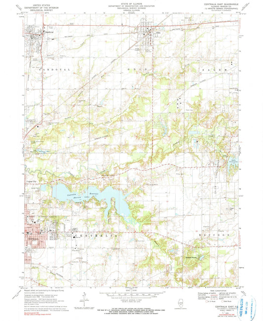 1970 Centralia, IL - Illinois - USGS Topographic Map