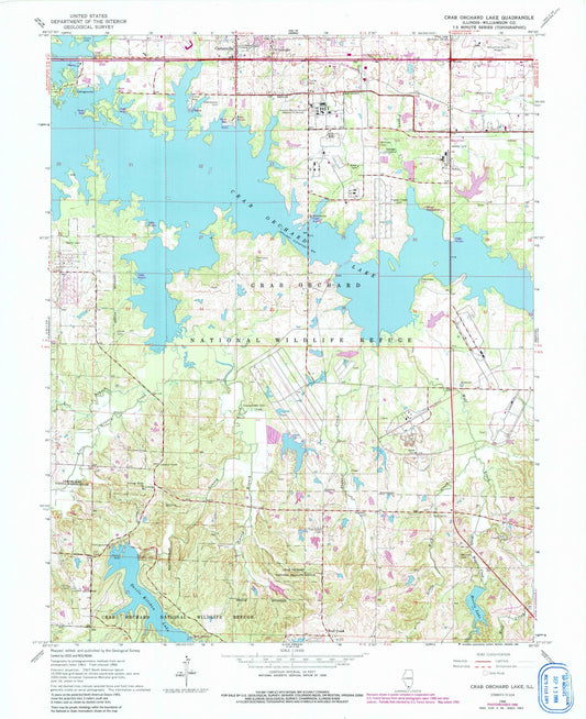 1966 Crab Orchard Lake, IL - Illinois - USGS Topographic Map