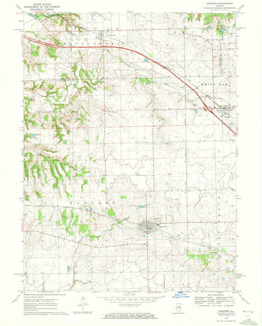 1970 Danvers, IL - Illinois - USGS Topographic Map