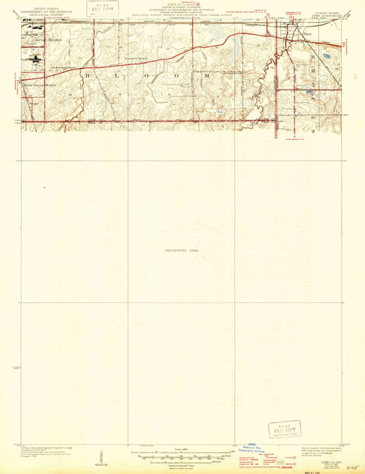 1929 Dyer, in - Indiana - USGS Topographic Map