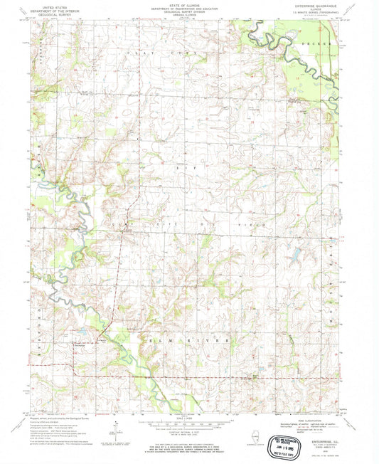 1970 Enterprise, IL - Illinois - USGS Topographic Map