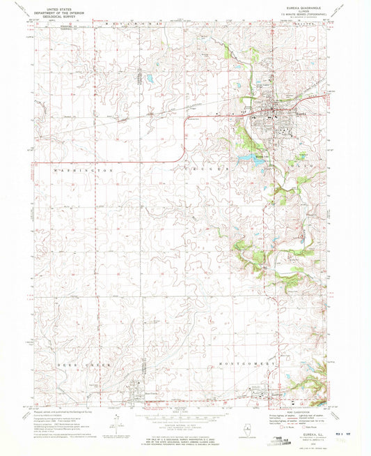 1970 Eureka, IL - Illinois - USGS Topographic Map