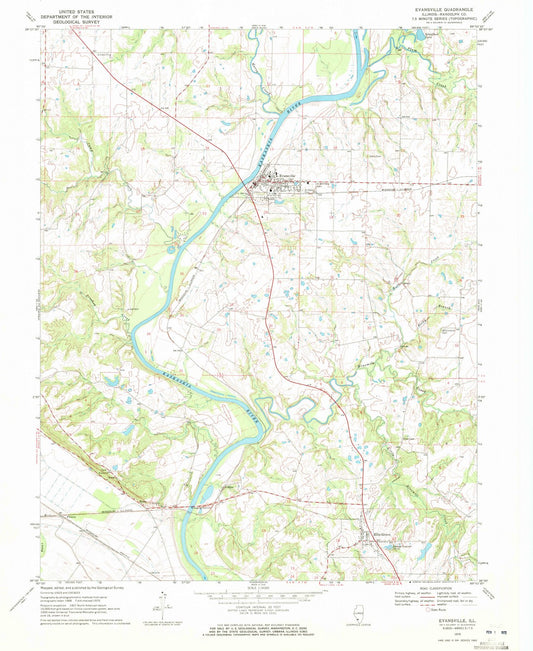 1970 Evansville, IL - Illinois - USGS Topographic Map