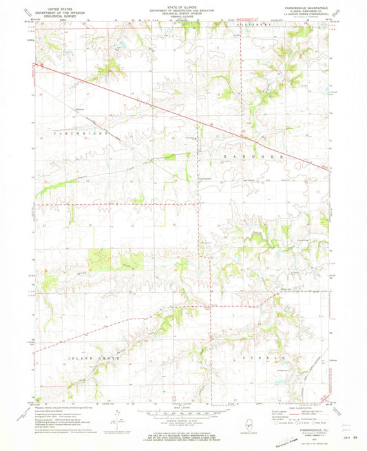 1971 Farmingdale, IL - Illinois - USGS Topographic Map