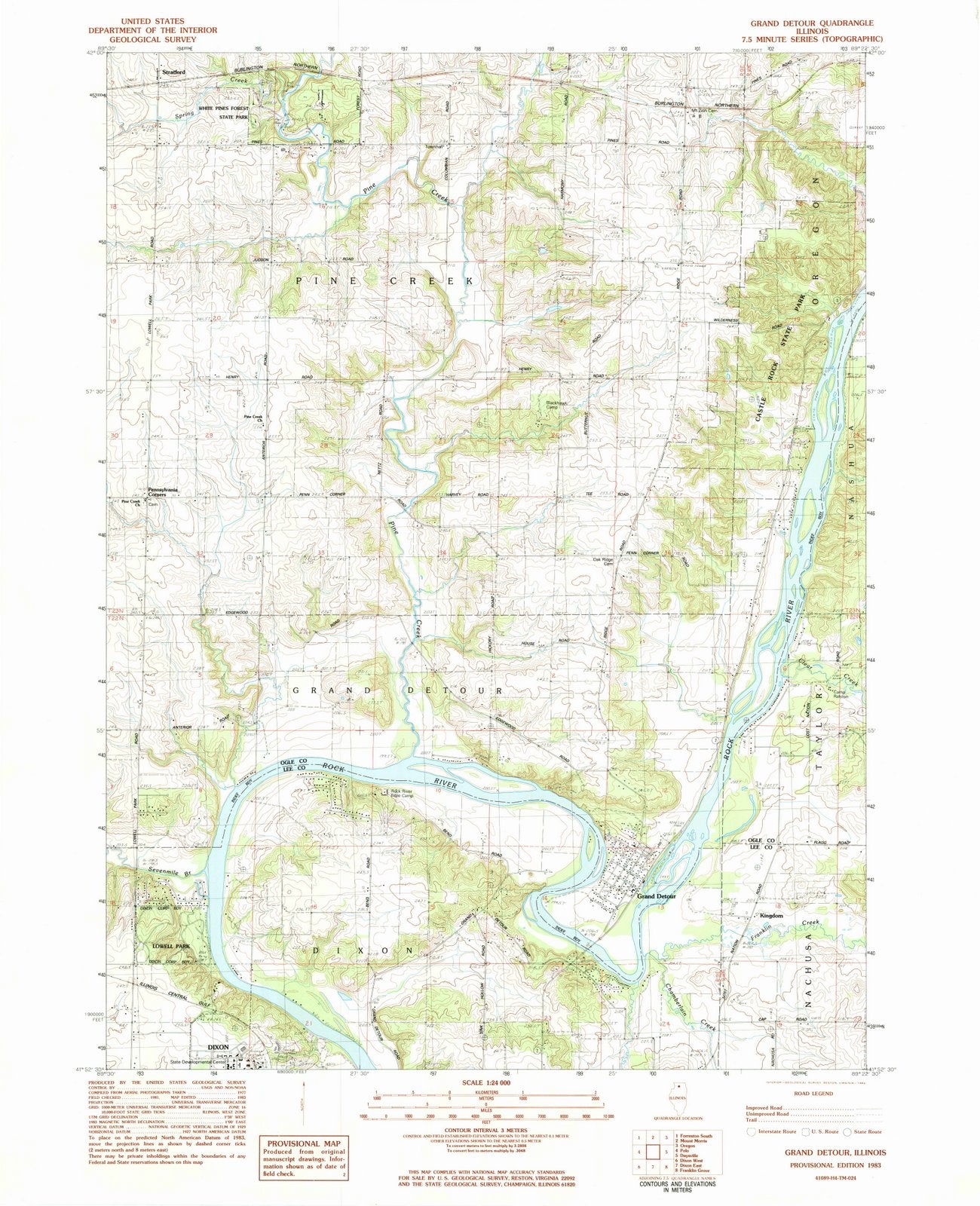 1983 Grandetour, IL - Illinois - USGS Topographic Map