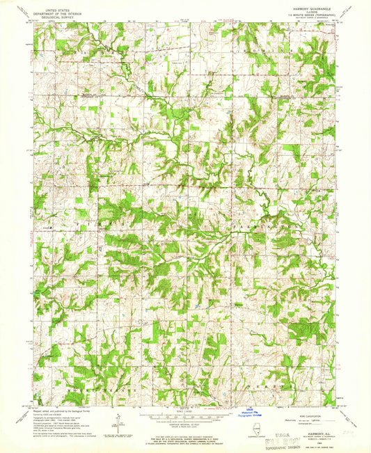 1965 Harmony, IL - Illinois - USGS Topographic Map