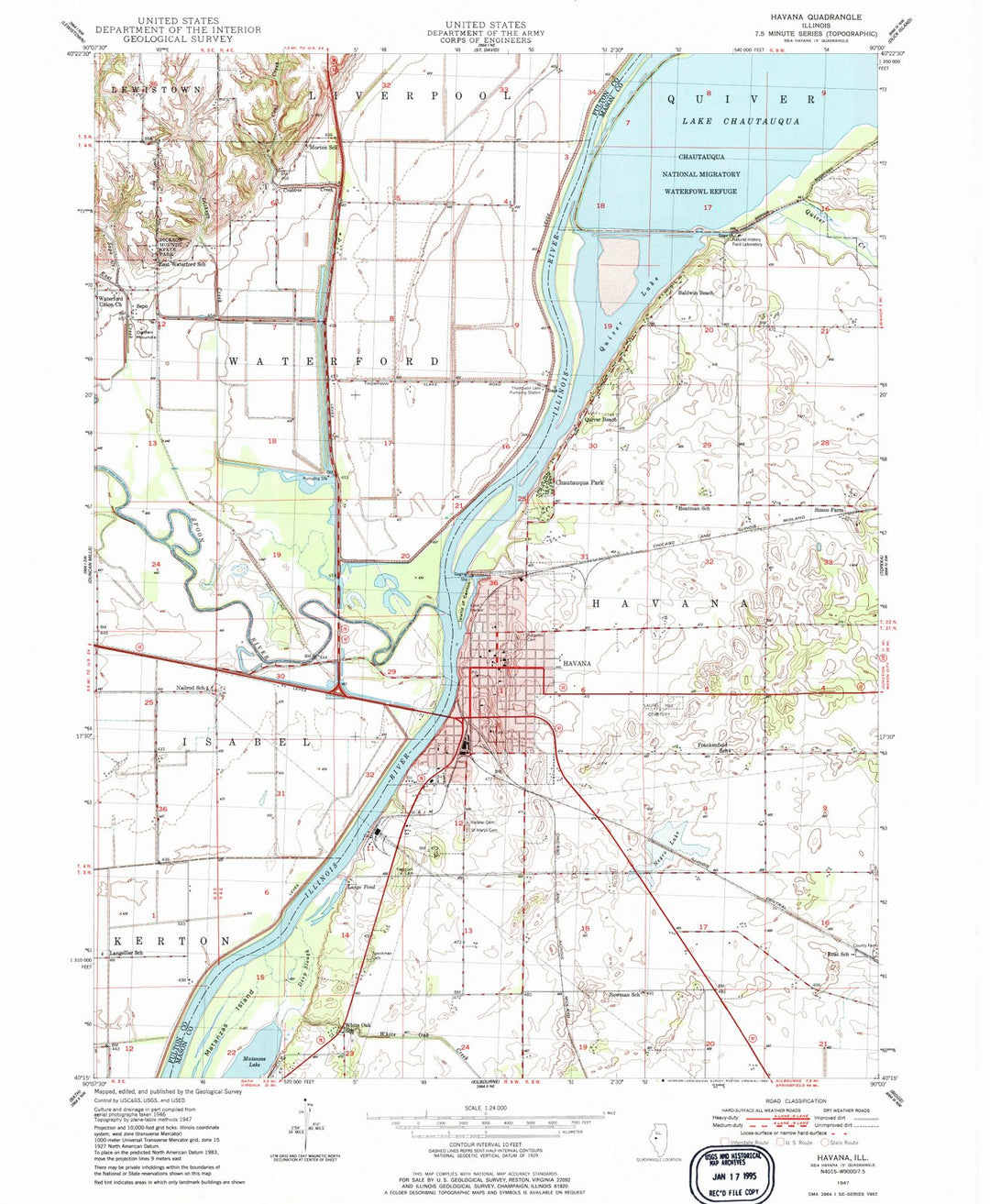 1947 Havana, IL - Illinois - USGS Topographic Map