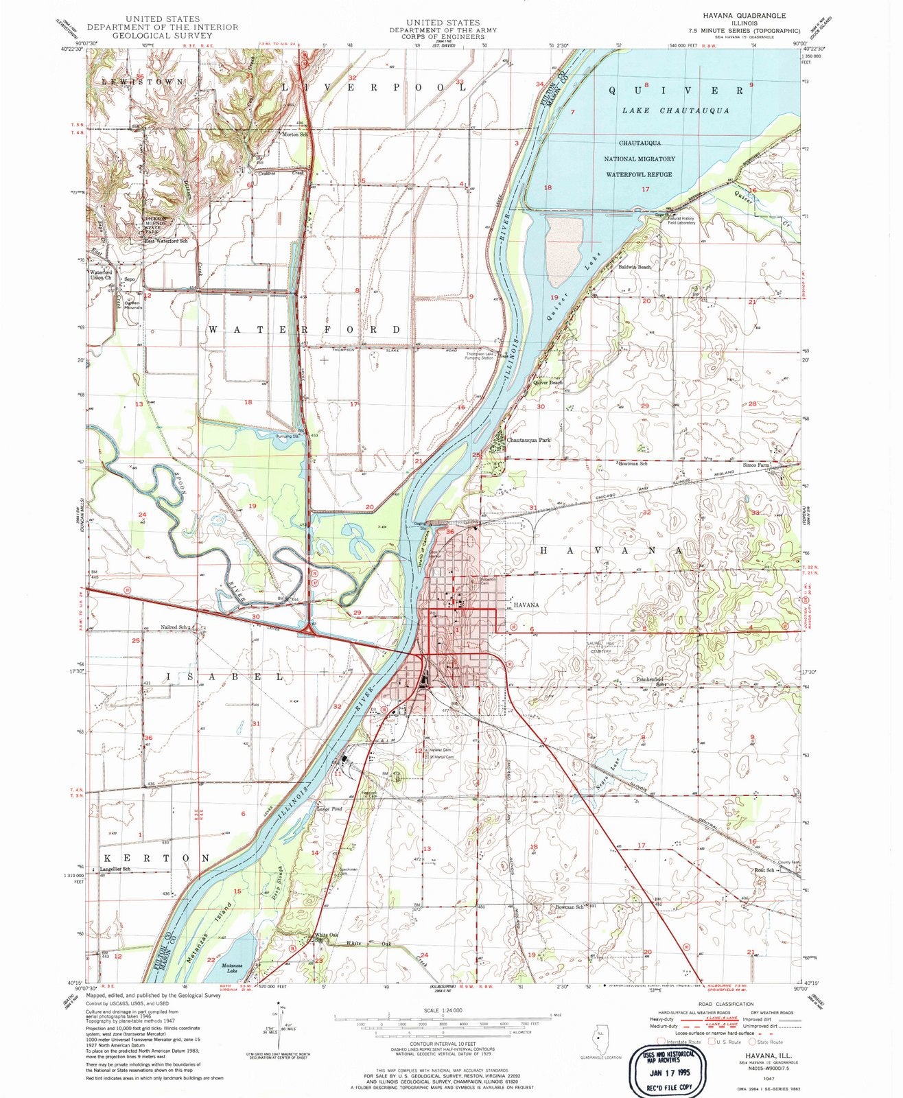 1947 Havana, IL - Illinois - USGS Topographic Map