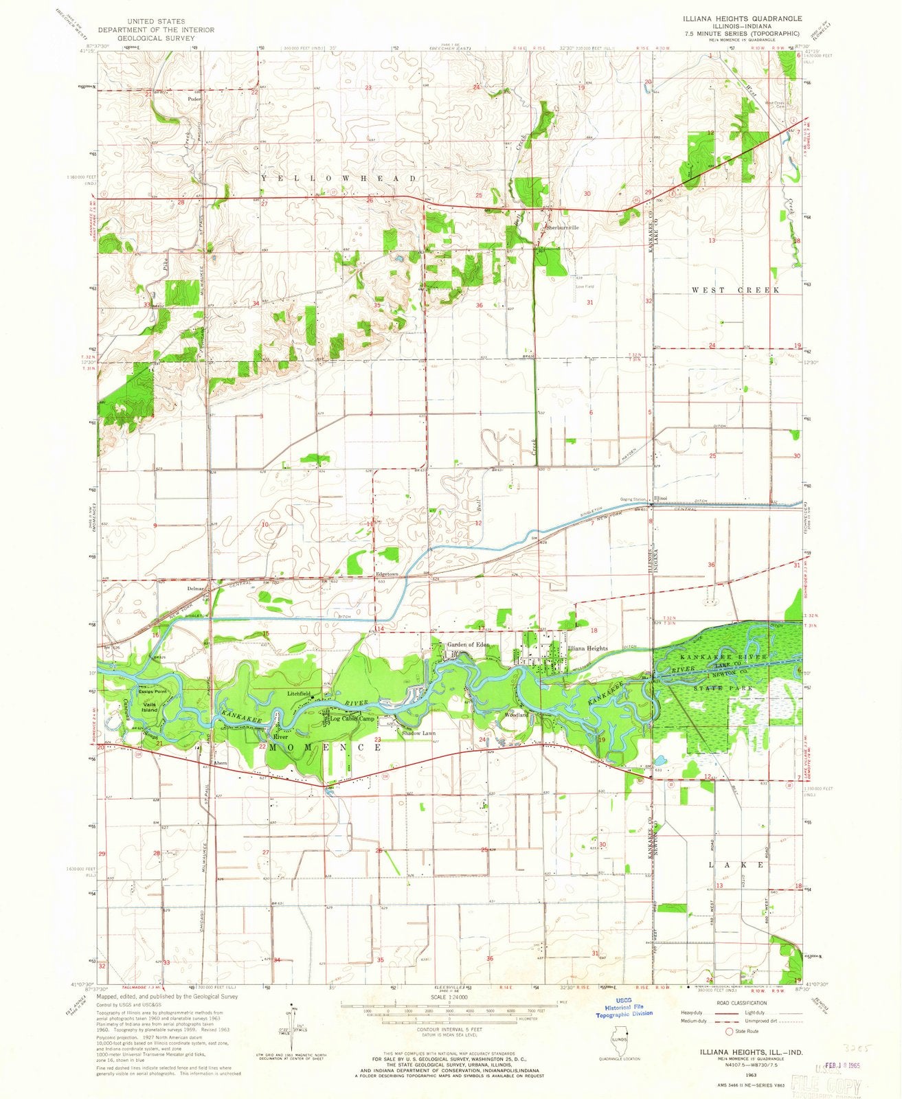 1963 Illiana Heights, IL - Illinois - USGS Topographic Map
