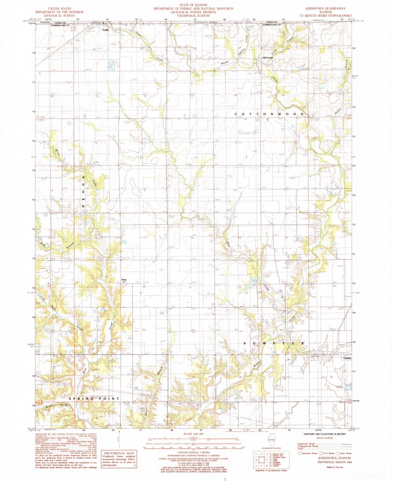 1984 Johnstown, IL - Illinois - USGS Topographic Map