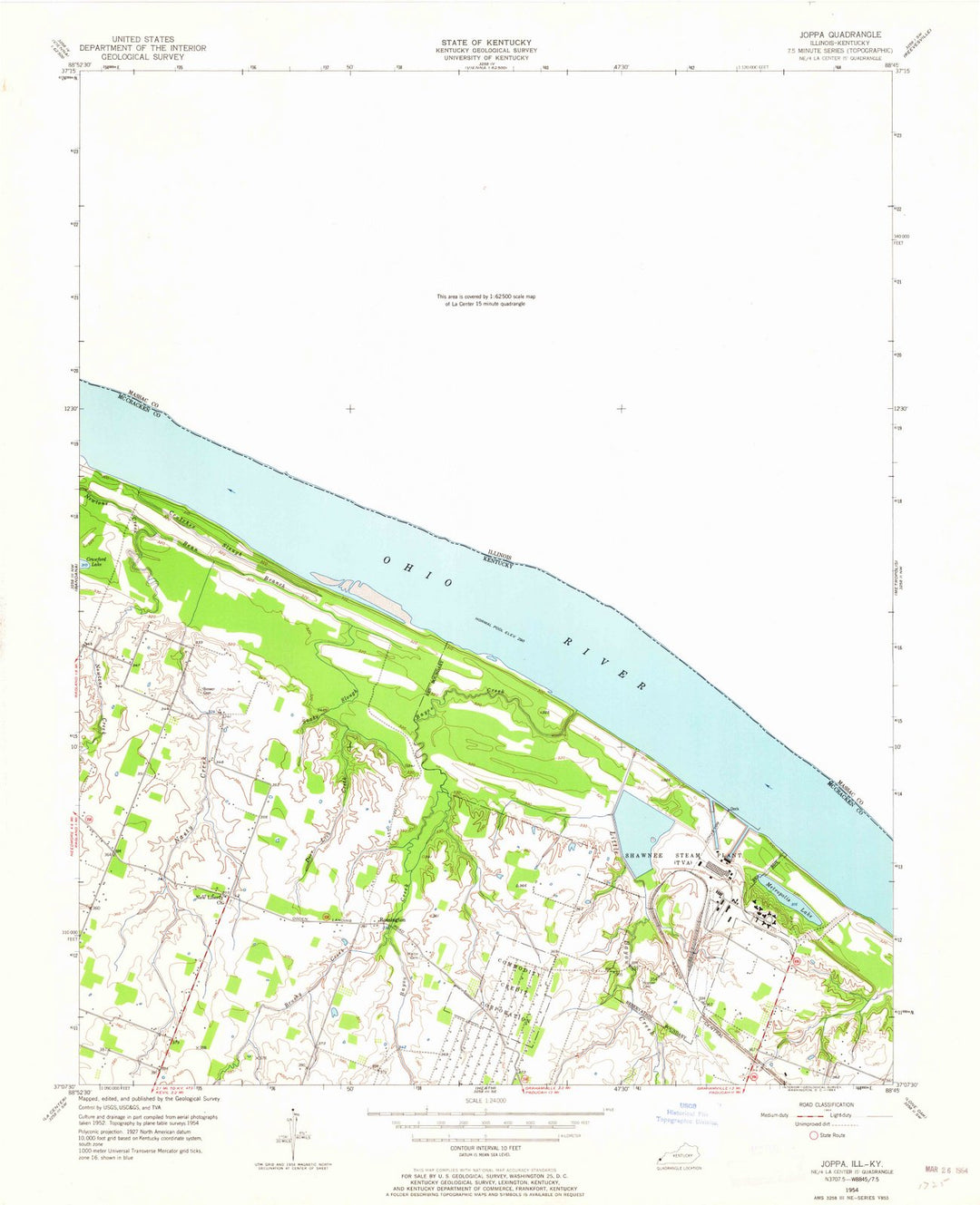 1954 Joppa, IL - Illinois - USGS Topographic Map