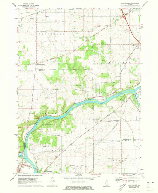 1971 Kishwaukee, IL - Illinois - USGS Topographic Map