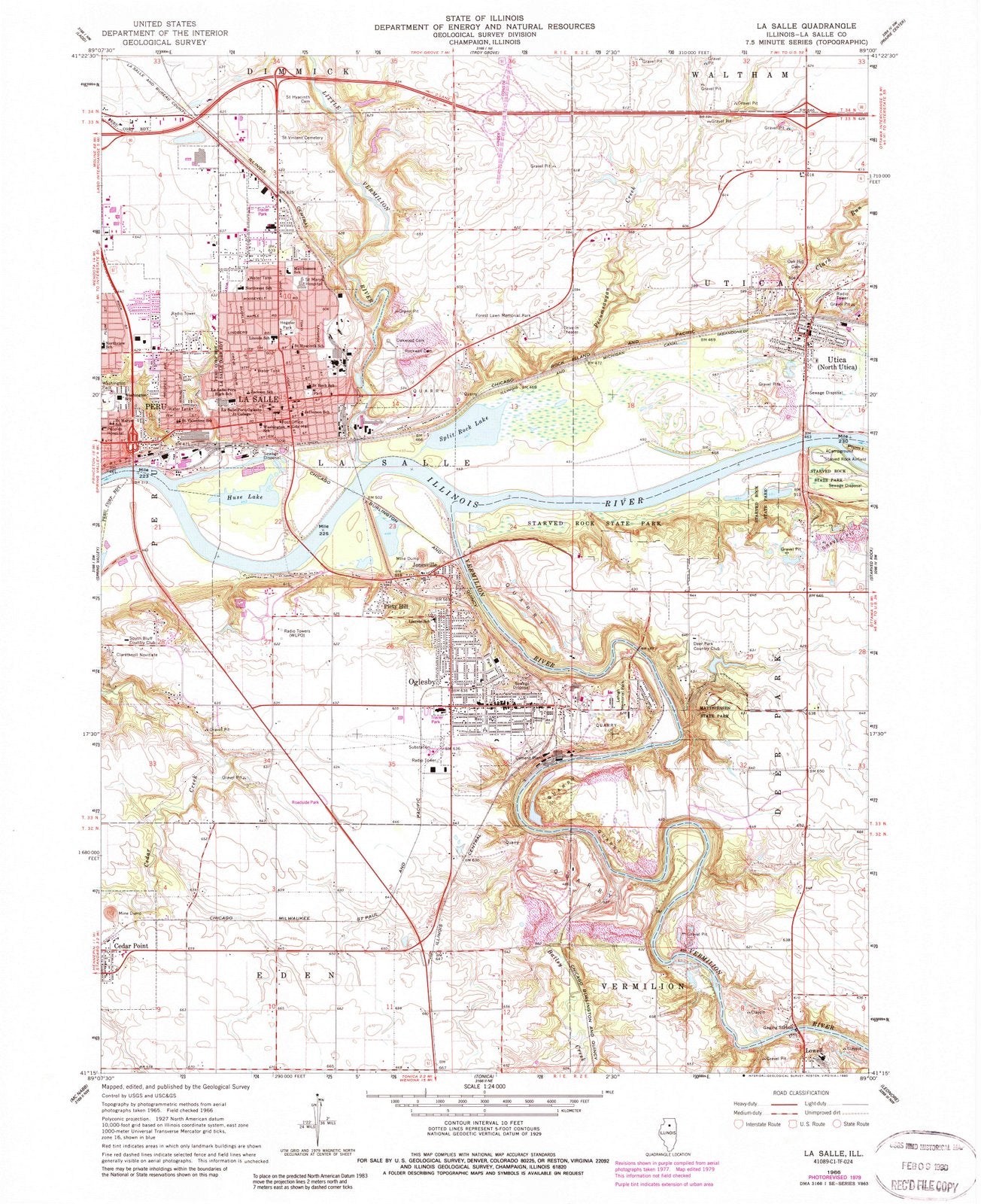 1966 Lasalle, IL - Illinois - USGS Topographic Map