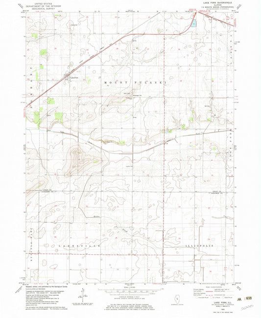 1982 Lake Fork, IL - Illinois - USGS Topographic Map