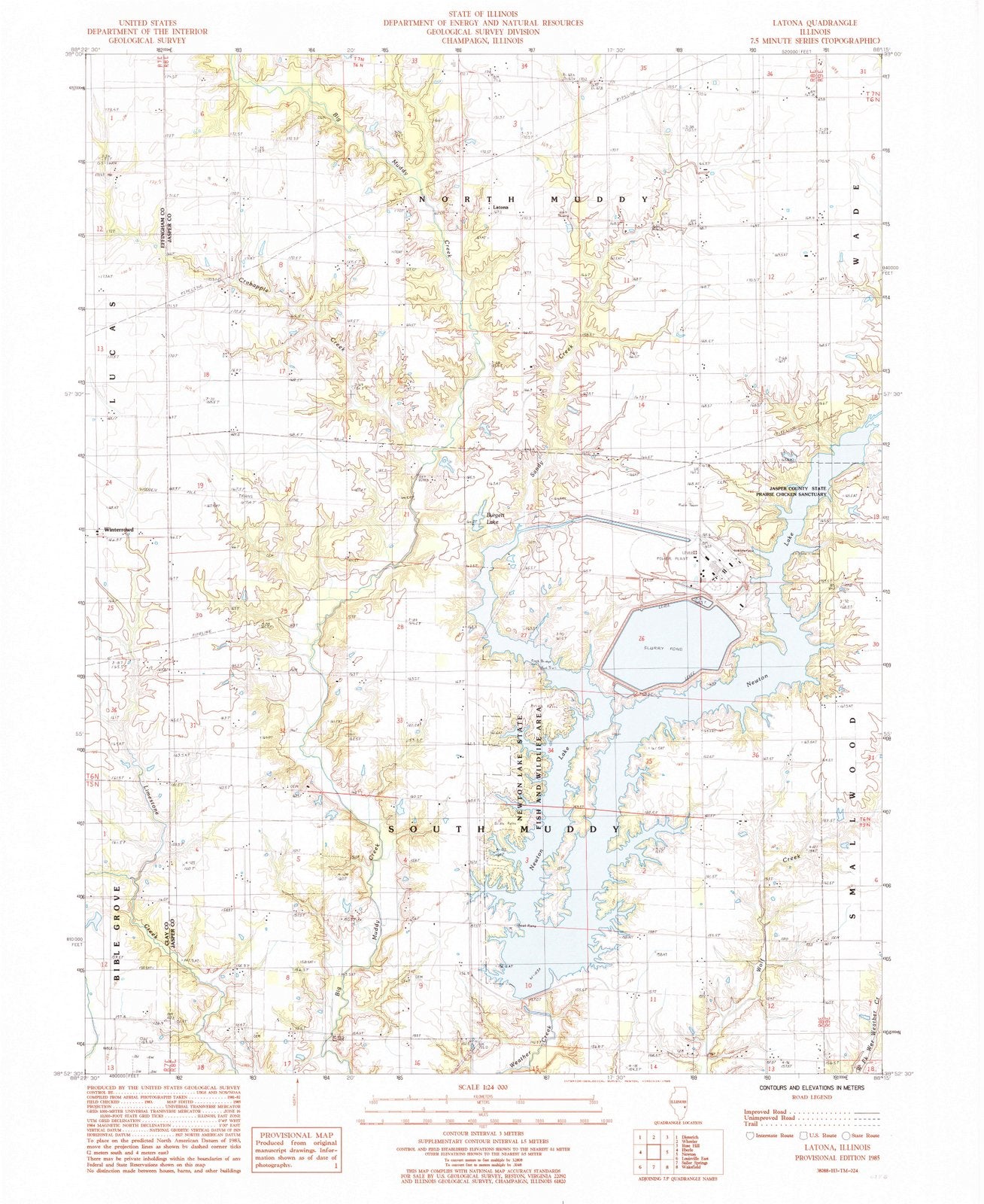 1985 Latona, IL - Illinois - USGS Topographic Map