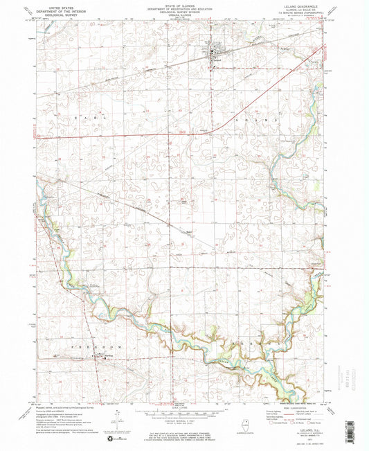 1971 Leland, IL - Illinois - USGS Topographic Map