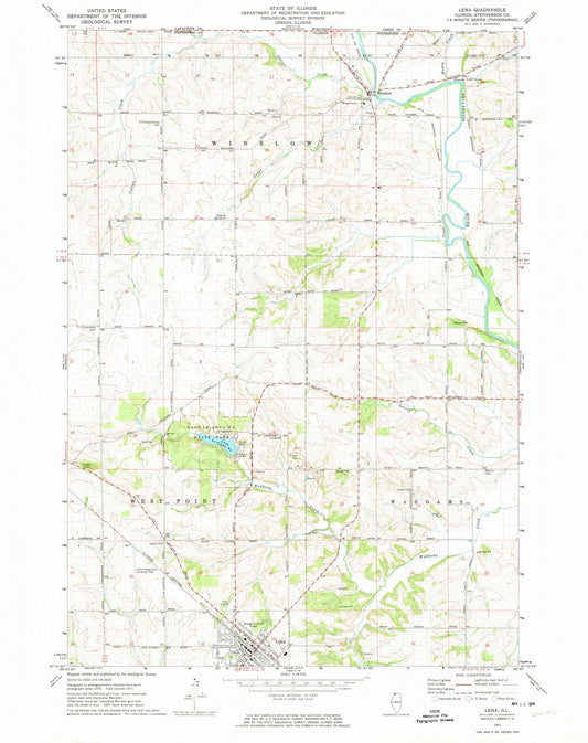 1971 Lena, IL - Illinois - USGS Topographic Map