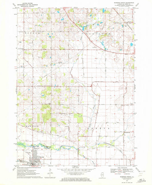 1970 Marengo North, IL - Illinois - USGS Topographic Map