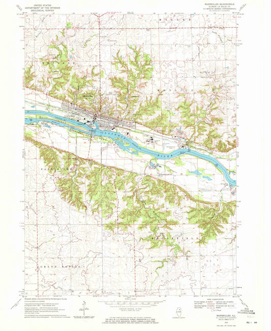 1970 Marseilles, IL - Illinois - USGS Topographic Map