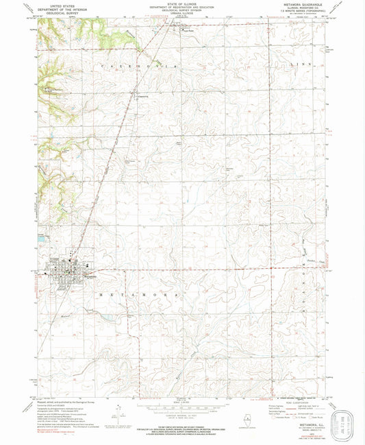 1972 Metamora, IL - Illinois - USGS Topographic Map