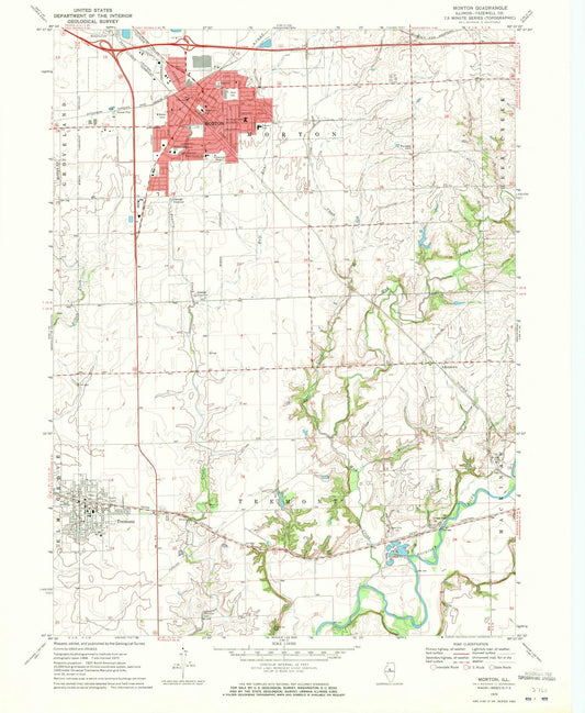 1970 Morton, IL - Illinois - USGS Topographic Map