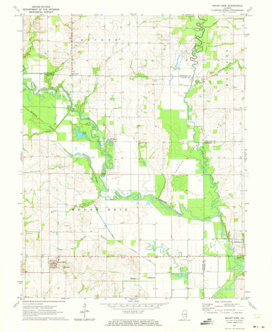 1971 Mount Erie, IL - Illinois - USGS Topographic Map