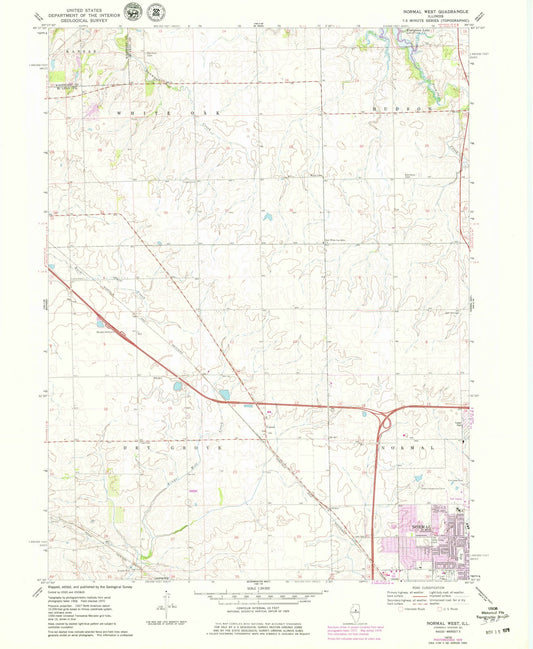 1970 Normal West, IL - Illinois - USGS Topographic Map