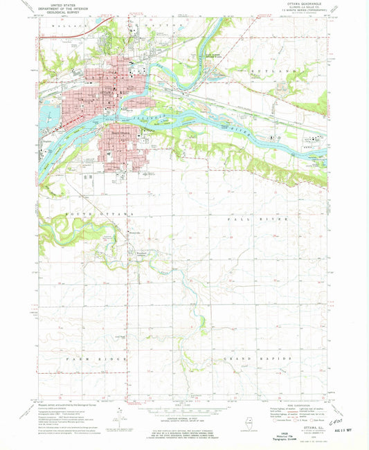 1970 Ottawa, IL - Illinois - USGS Topographic Map