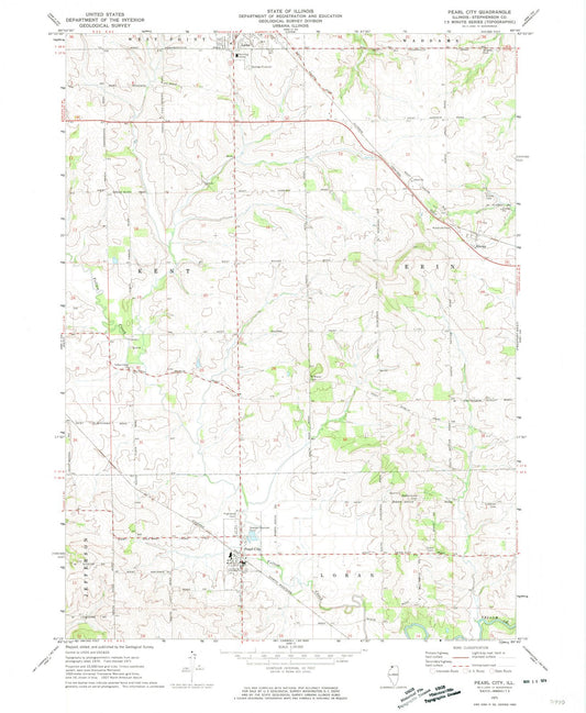 1971 Pearl City, IL - Illinois - USGS Topographic Map