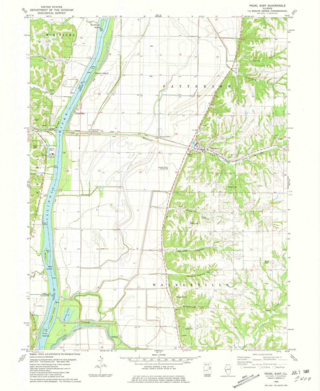 1980 Pearl East, IL - Illinois - USGS Topographic Map