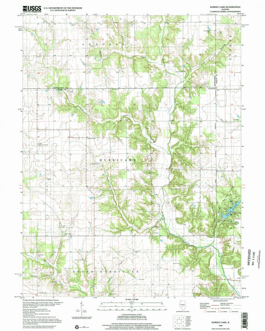 1998 Ramsey Lake, IL - Illinois - USGS Topographic Map